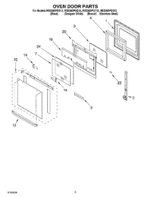 02 - Oven Door parts for Whirlpool Oven RBS305PDB12 from AppliancePartsPros.com