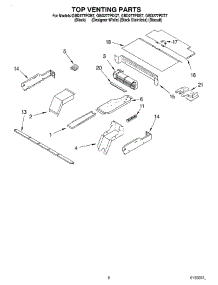 05 - Top Venting, Optional parts for Whirlpool Oven GBD277PDS7 from AppliancePartsPros.com