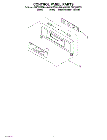 02 - Control Panel parts for Whirlpool Oven GMC305PDT6 from AppliancePartsPros.com