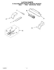 04 - Latch parts for Whirlpool Oven GMC305PDQ6 from AppliancePartsPros.com