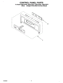 02 - Control Panel parts for Whirlpool Oven GBD277PDT7 from AppliancePartsPros.com