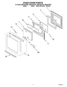 03 - Oven Door parts for Whirlpool Oven GMC305PDS6 from AppliancePartsPros.com