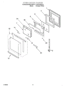 02 - Oven Door parts for Whirlpool Oven RBD276PDQ11 from AppliancePartsPros.com