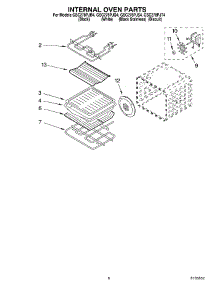 05 - Internal Oven parts for Whirlpool Oven GSC278PJS4 from AppliancePartsPros.com