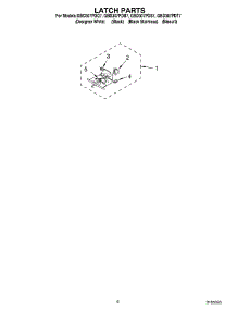 04 - Latch parts for Whirlpool Oven GBD307PDS7 from AppliancePartsPros.com