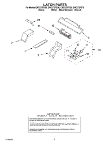 04 - Latch parts for Whirlpool Oven GMC275PDS6 from AppliancePartsPros.com