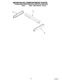 08 - Microwave Compartment parts for Whirlpool Oven GMC275PDS6 from AppliancePartsPros.com