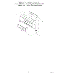 06 - Control Panel parts for Whirlpool Oven GBD307PDT6 from AppliancePartsPros.com
