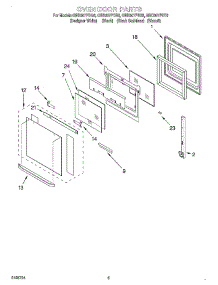 03 - Oven Door parts for Whirlpool Oven GBD307PDS6 from AppliancePartsPros.com