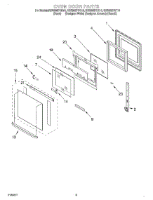 02 - Oven Door parts for Whirlpool Oven RBS305PDT10 from AppliancePartsPros.com