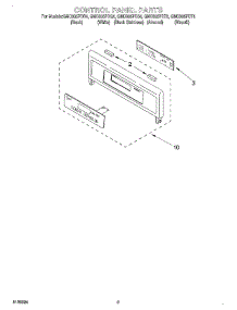 02 - Control Panel parts for Whirlpool Oven GMC305PDZ4 from AppliancePartsPros.com