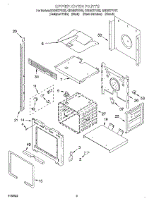 02 - Upper Oven parts for Whirlpool Oven GBD307PDQ5 from AppliancePartsPros.com