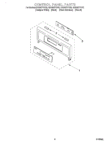 06 - Control Panel parts for Whirlpool Oven GBD307PDQ5 from AppliancePartsPros.com