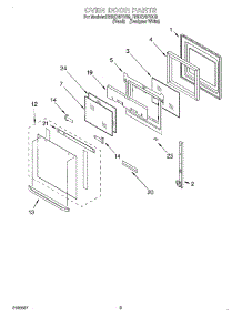 02 - Oven Door parts for Whirlpool Oven RBD276PDQ9 from AppliancePartsPros.com