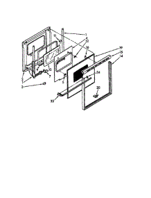 Door parts for Whirlpool Oven RB100PXK-0 from AppliancePartsPros.com