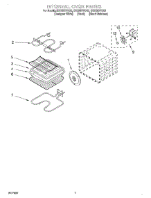 05 - Internal Oven parts for Whirlpool Oven GBD307PDQ2 from AppliancePartsPros.com