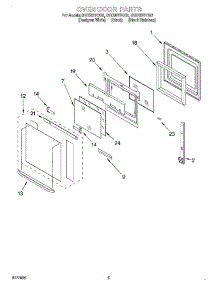 03 - Oven Door parts for Whirlpool Oven GBD307PDS2 from AppliancePartsPros.com