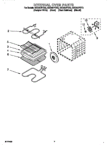 Internal Oven parts for Whirlpool Oven GBD307PDQ3 from AppliancePartsPros.com