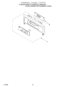 04 - Control Panel, Literature parts for Whirlpool Oven RBD306PDB7 from AppliancePartsPros.com