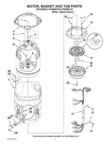 03 - Motor, Basket And Tub Parts parts for Whirlpool Washer WTW8800YC0 from AppliancePartsPros.com