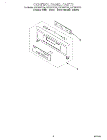06 - Control Panel parts for Whirlpool Oven GBD307PDB3 from AppliancePartsPros.com