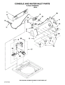 02 - Console And Water Inlet Parts parts for Whirlpool Washer WTW4950XW2 from AppliancePartsPros.com