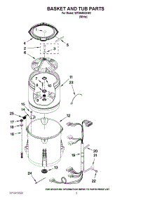 03 - Basket And Tub Parts parts for Whirlpool Washer WTW4950XW2 from AppliancePartsPros.com