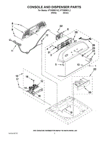 02 - Console And Dispenser Parts parts for Whirlpool Washer WTW5500XL2 from AppliancePartsPros.com