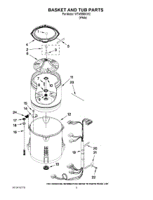 03 - Basket And Tub Parts parts for Whirlpool Washer WTW5550XW2 from AppliancePartsPros.com