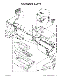 04 - Dispenser Parts parts for Whirlpool Washer WFW97HEXW1 from AppliancePartsPros.com