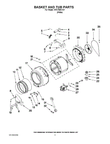 04 - Basket And Tub Parts parts for Whirlpool Washer WFC7500VW1 from AppliancePartsPros.com