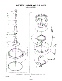 04 - Agitator, Basket And Tub parts for Whirlpool Washer LA7780XSW1 from AppliancePartsPros.com