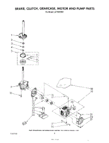 06 - Brake, Clutch, Gearcase, Motor And Pump parts for Whirlpool Washer LA7780XSW1 from AppliancePartsPros.com