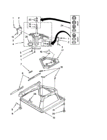Machine Base parts for Whirlpool Washer LSQ9565MQ0 from AppliancePartsPros.com