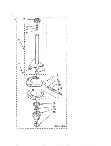 Brake And Drive Tube parts for Whirlpool Washer LSQ9565MQ0 from AppliancePartsPros.com