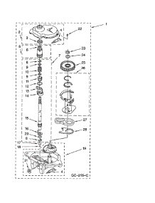 Gearcase parts for Whirlpool Washer LSQ9565MQ0 from AppliancePartsPros.com