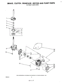 06 - Brake, Clutch, Gearcase, Motor And Pump parts for Whirlpool Washer LA5591XPW3 from AppliancePartsPros.com