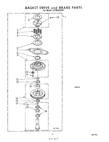 08 - Basket Drive And Brake parts for Whirlpool Washer LA7800XPW1 from AppliancePartsPros.com