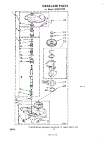 10 - Gearcase parts for Whirlpool Washer LA5591XPW3 from AppliancePartsPros.com