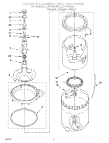 03 - Agitator, Basket And Tub parts for Whirlpool Washer LLT7144AN0 from AppliancePartsPros.com