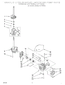 05 - Brake, Clutch, Gearcase, Motor & Pump parts for Whirlpool Washer LLT7144AN0 from AppliancePartsPros.com