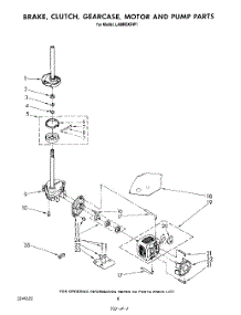 07 - Brake, Clutch, Gearcase, Motor And Pump parts for Whirlpool Washer LA6800XSW1 from AppliancePartsPros.com