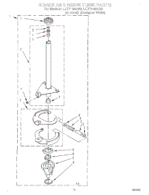 08 - Brake And Drive Tube parts for Whirlpool Washer LLT7144AN0 from AppliancePartsPros.com