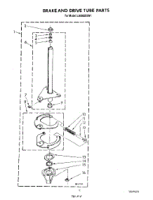 10 - Brake And Drive Tube parts for Whirlpool Washer LA6800XSW1 from AppliancePartsPros.com