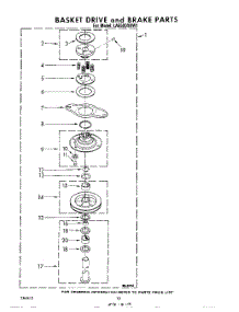 09 - Basket Drive And Brake parts for Whirlpool Washer LA5500XKW1 from AppliancePartsPros.com