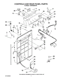 02 - Controls And Rear Panel Parts parts for Whirlpool Washer 1CWTW5300VW1 from AppliancePartsPros.com