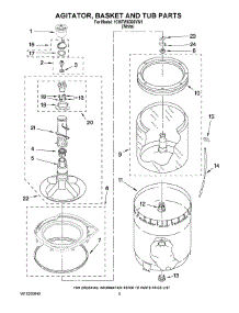 03 - Agitator, Basket And Tub Parts parts for Whirlpool Washer 1CWTW5300VW1 from AppliancePartsPros.com
