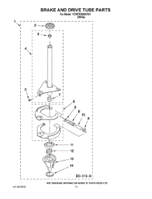 07 - Brake And Drive Tube Parts parts for Whirlpool Washer 1CWTW5300VW1 from AppliancePartsPros.com