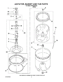 03 - Agitator, Basket And Tub Parts parts for Whirlpool Washer WTW5100VQ2 from AppliancePartsPros.com