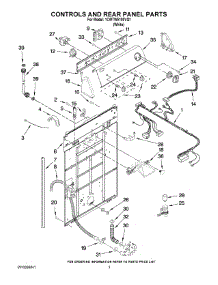 02 - Controls And Rear Panel Parts parts for Whirlpool Washer 1CWTW5100VQ1 from AppliancePartsPros.com